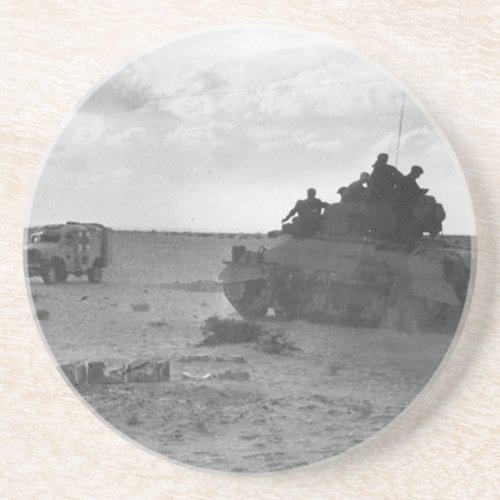 A Tank from Pattons Armored Corps inTunisia 1943 Coaster