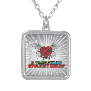 A Tanzanian Stole my Heart Silver Plated Necklace