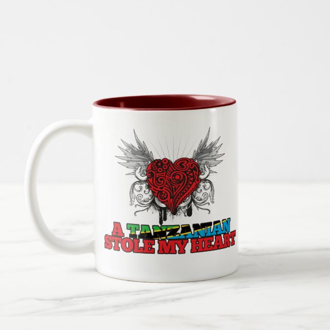 A Tanzanian Stole my Heart Two-Tone Coffee Mug (Left)