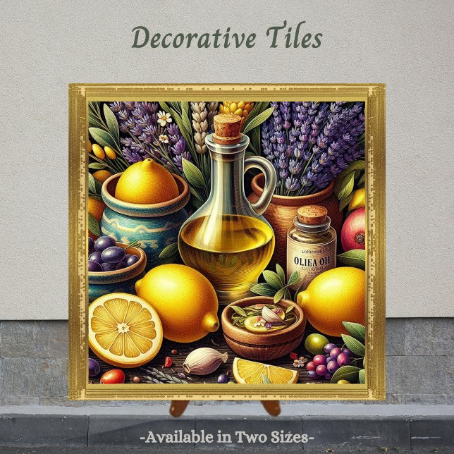 A Taste of Italy, Tile by Tile, Large Tile (Italian inspired decorative tile. Perfect tile to display in the kitchen.)