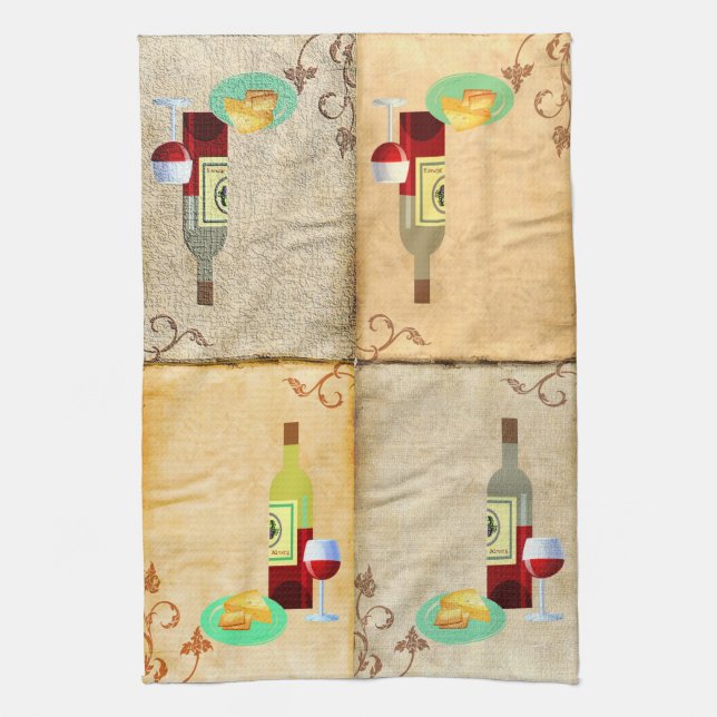 A Taste of the Grape Kitchen Towel (Vertical)