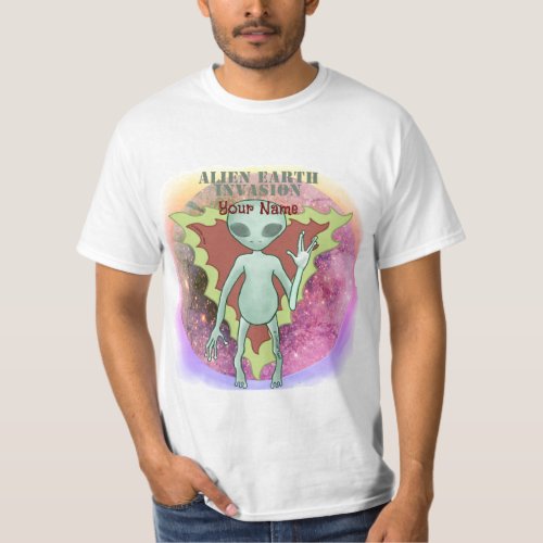A TBA Alien One Earth Invasion T_Shirt