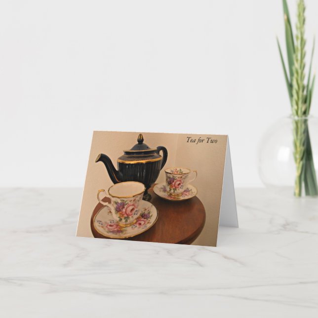 A "Tea For Two" Note Card (Front)