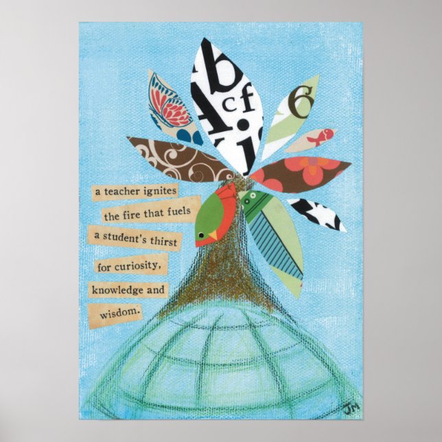 A teacher ignites the fire poster (Front)