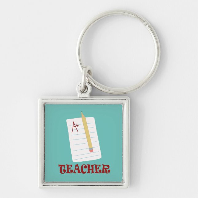 A+ Teacher Keychain (Front)