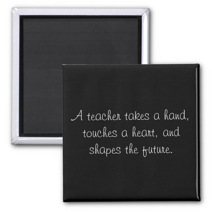 A teacher takes a hand, touches a heart, and shmagnet