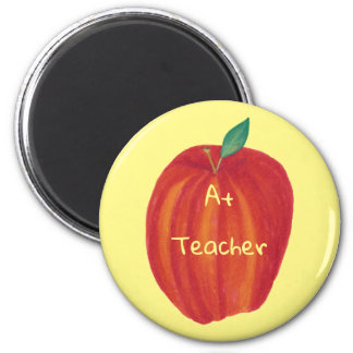 A+ Teacher Watercolor Apple Magnets