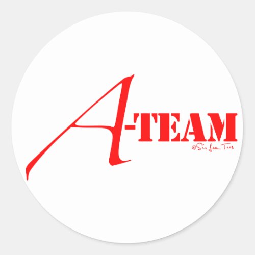 A_Team Classic Round Sticker