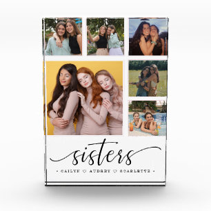 A Team of Sisters Modern Collage Photo Block