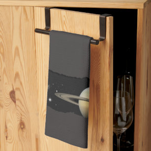 A Tear in Space - Saturn Galaxy Elegant - Rip Kitc Kitchen Towel