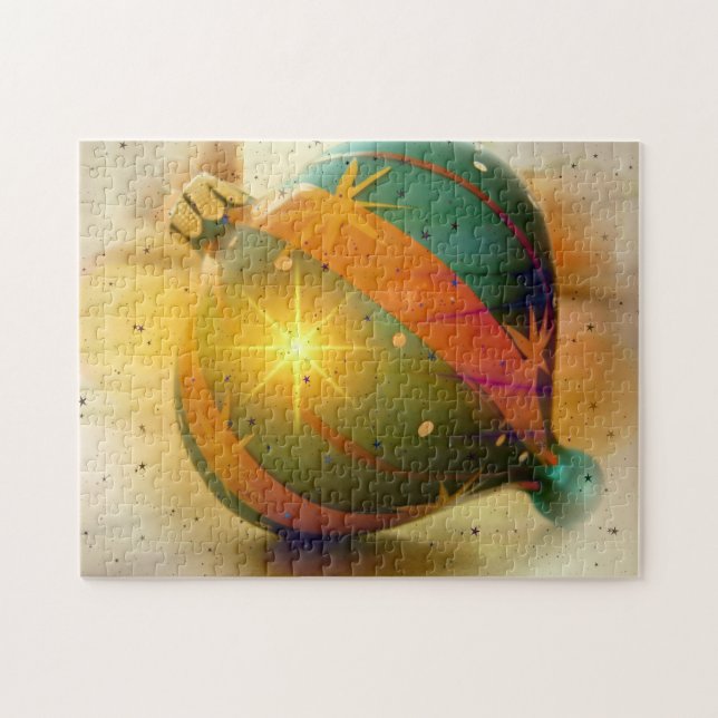 A Teardrop Shaped Christmas Ornament Jigsaw Puzzle (Horizontal)