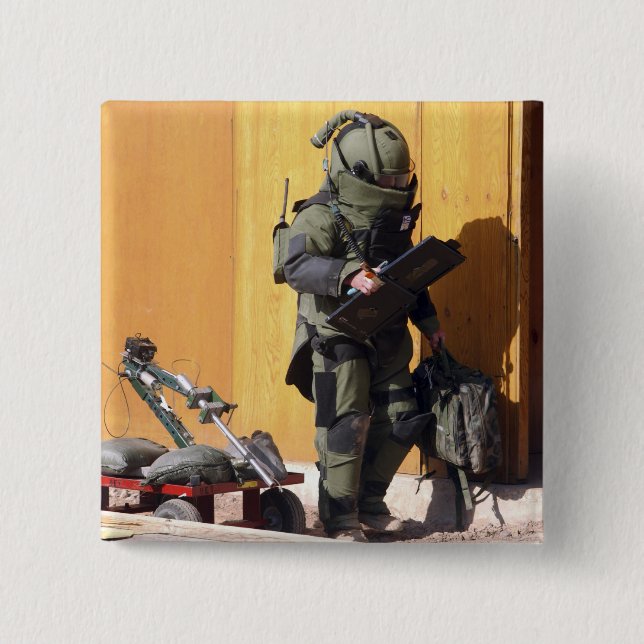 A technician pinback button (Front)