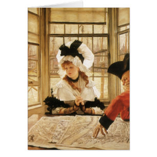 A Tedious Story by James Tissot, Vintage Fine Art Cards