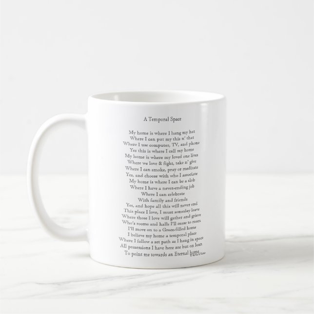 A Temporal Space & Self-Portrait Coffee Mug (Left)