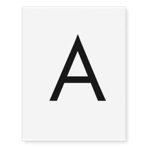A temporary Tattoo - Single Letter Intial