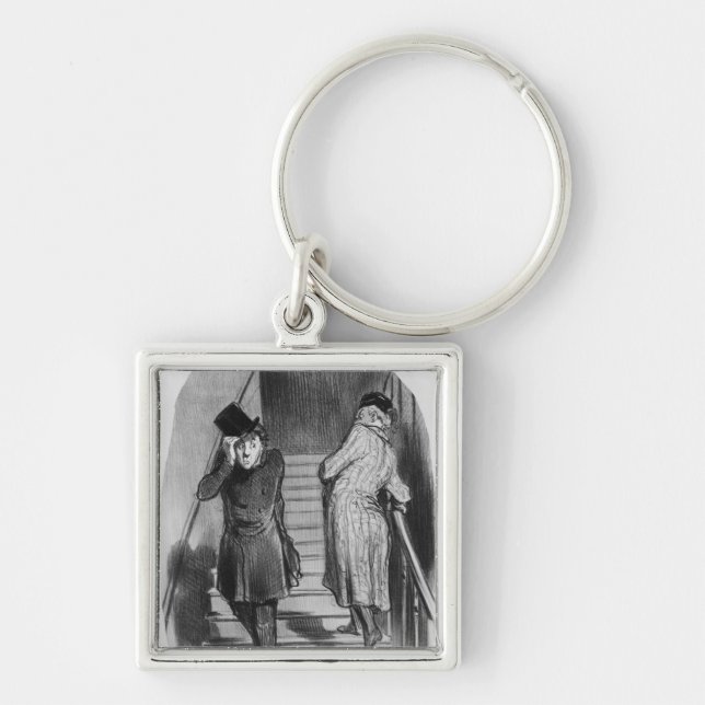 A tenant who owes three terms keychain (Front)