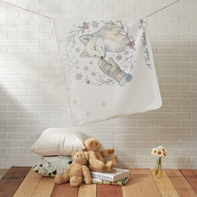 A Tender Winter Boop Baby Blanket (In Situ)