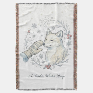A Tender Winter Boop Throw Blanket