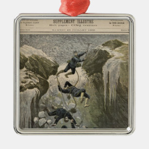 A Terrible Accident in the Alps Metal Ornament