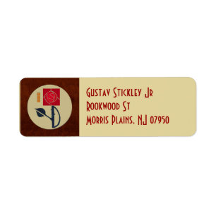 A Terrific Arts & Crafts Rose in the Mission Style Label