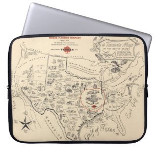 A Texan's Map of the United States (of Texas) Laptop Sleeve