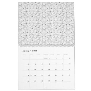A textured pattern featuring white and gray hues, calendar