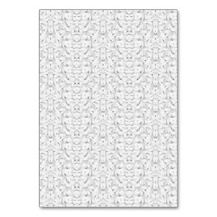 A textured pattern featuring white and gray hues, table number