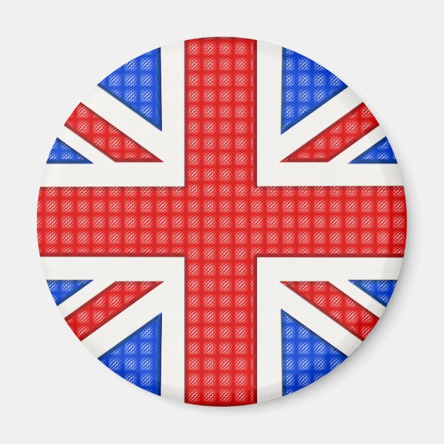 A textured Union Jack flag. Magnet (Front)