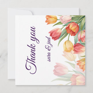 A thank you flower card