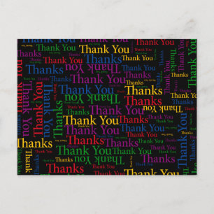 A Thankful Note To Express Thank You So Much Postcard