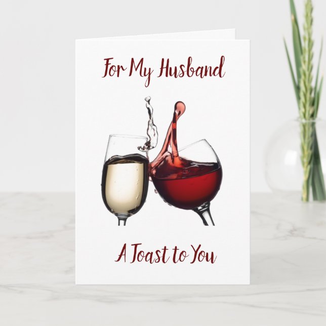 A **THANKSGIVING TOAST** TO ***MY HUSBAND*** HOLIDAY CARD (Front)