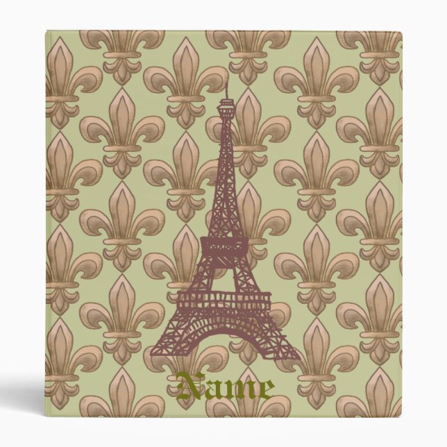 A The Eiffel Tower 3 Ring Binder (Front)