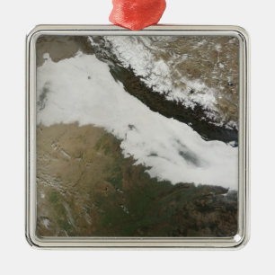 A thick bank of low clouds metal ornament