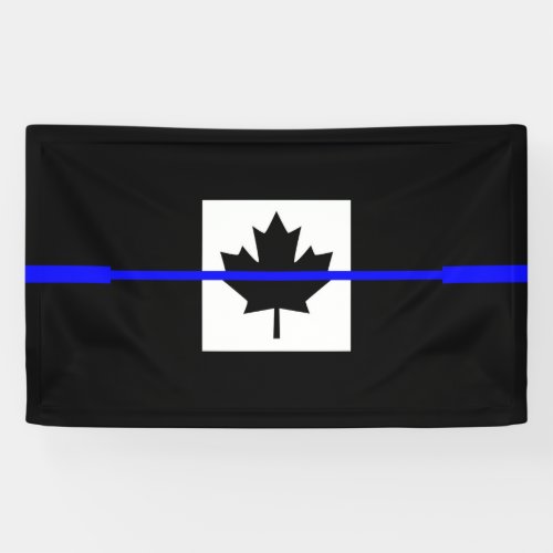 A Thin Blue Line Canadian Flag Banner