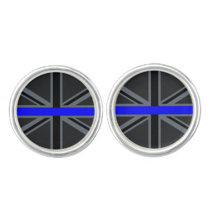 A Thin Blue Line Union Jack Cufflinks