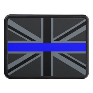 A Thin Blue Line Union Jack Tow Hitch Cover