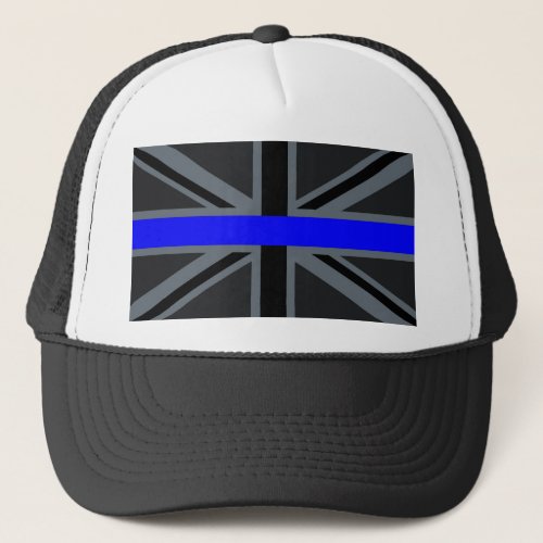 A Thin Blue Line Union Jack Trucker Hat