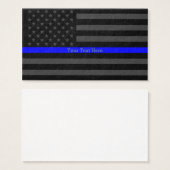 A Thin Blue Line US Flag Personalized Accent (Front & Back)