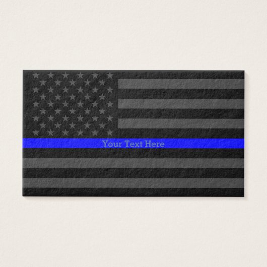 A Thin Blue Line US Flag Personalized Accent (Front)