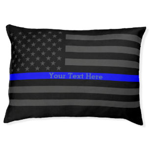 A Thin Blue Line US Flag Personalized by You Pet Bed