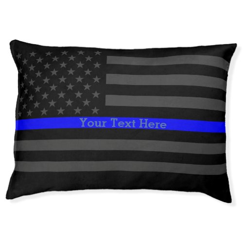 A Thin Blue Line US Flag Personalized by You Pet Bed