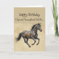 A Thoroughbred Horse Personality Birthday