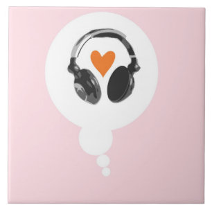 A thought bubble with a heart and headphones tile
