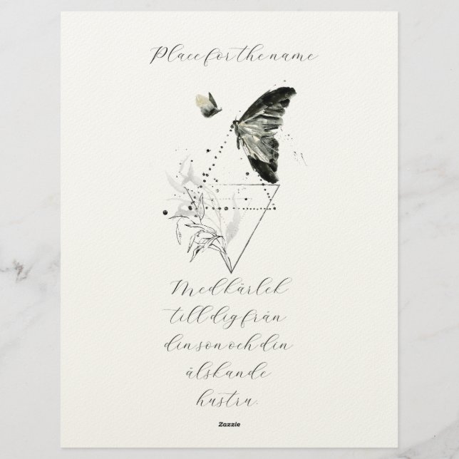 A thoughtfully designed sympathy card (Back)