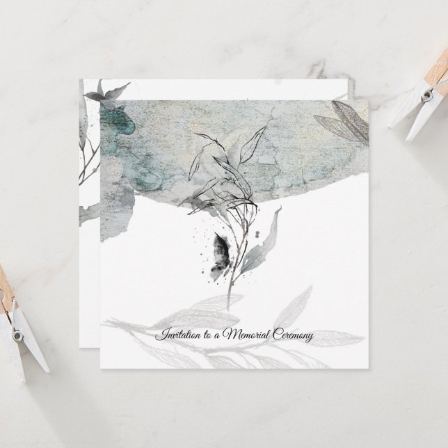 A thoughtfully designed sympathy card (Front/Back In Situ)