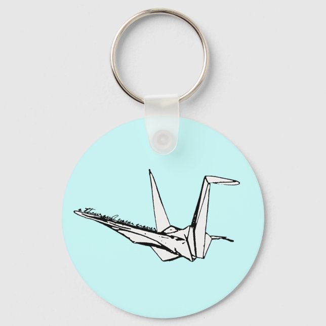 a thousand paper cranes keychain (Front)