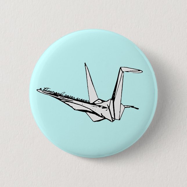 a thousand paper cranes pinback button (Front)