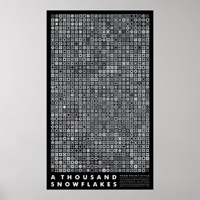 A Thousand Snowflakes - Four Point Style (Black) Poster (Front)