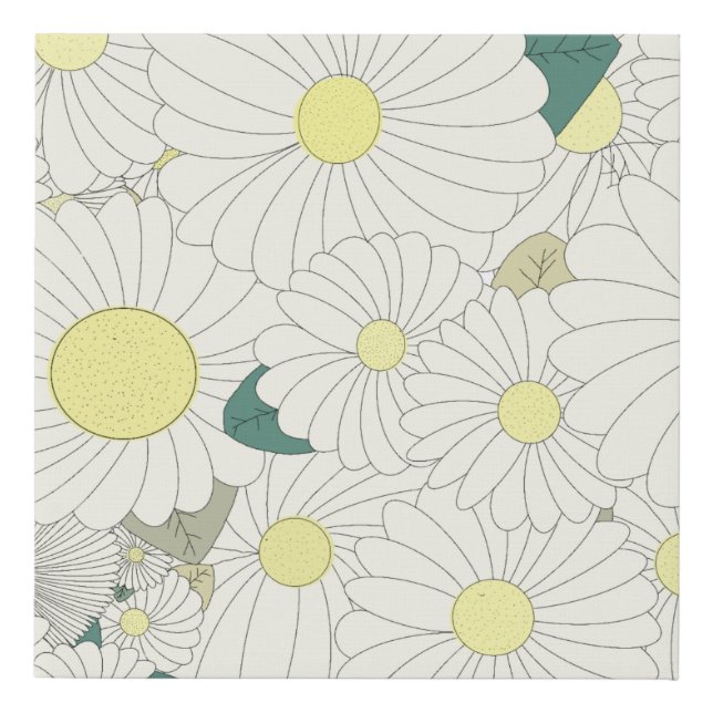 A Thousand Yellow Daisies Faux Canvas Print (Front)