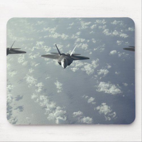 A three_ship formation of F_22 Raptors Mouse Pad